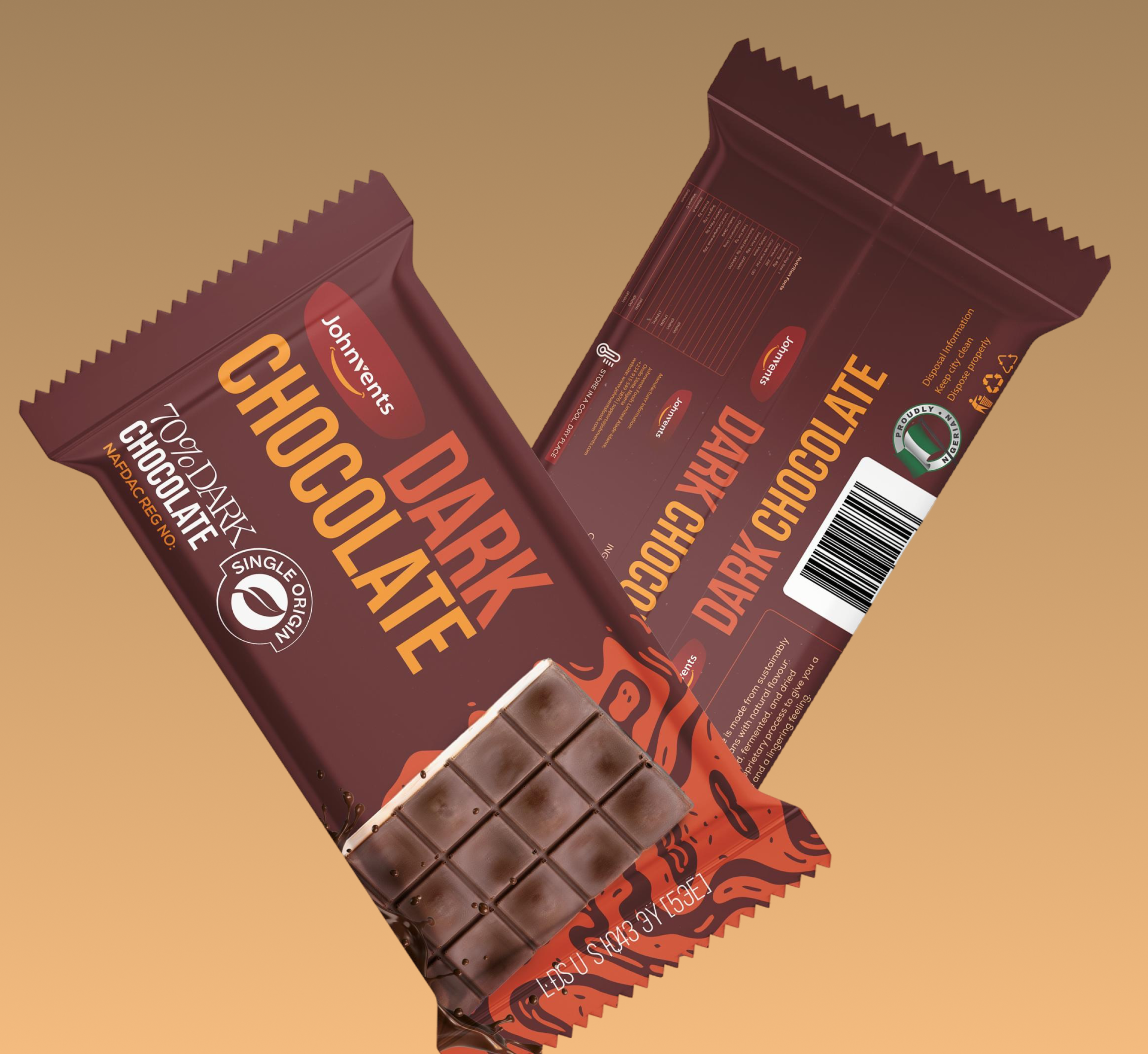 Johnvents Dark Chocolate Bar