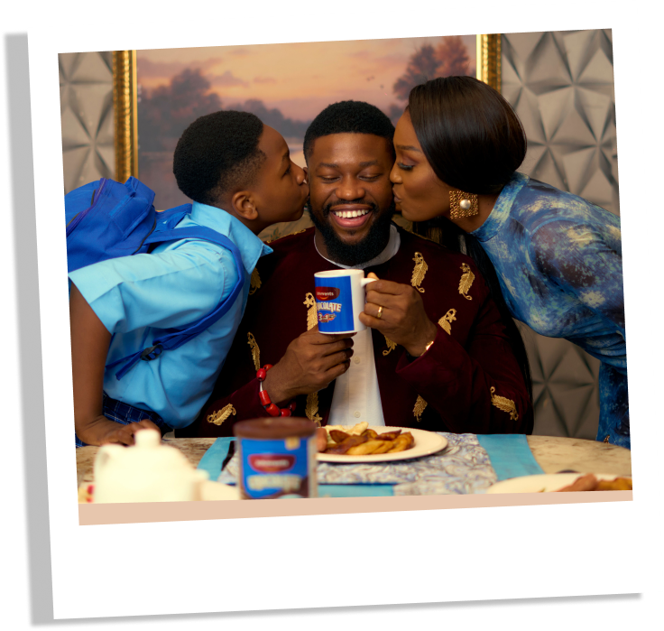 Family enjoying Johnvents Chocolate together