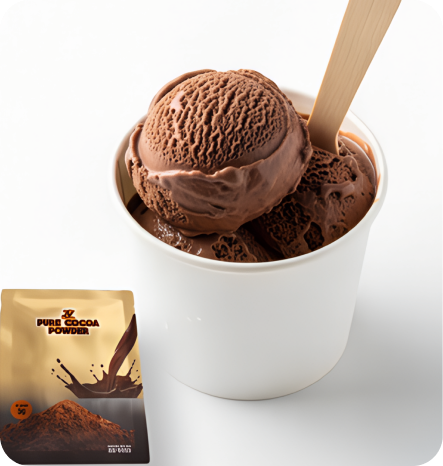 Cocoa Ice Cream with Johnvents Pure Cocoa Powder