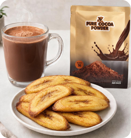 Unripe Plantain & a Cup of Pure Cocoa